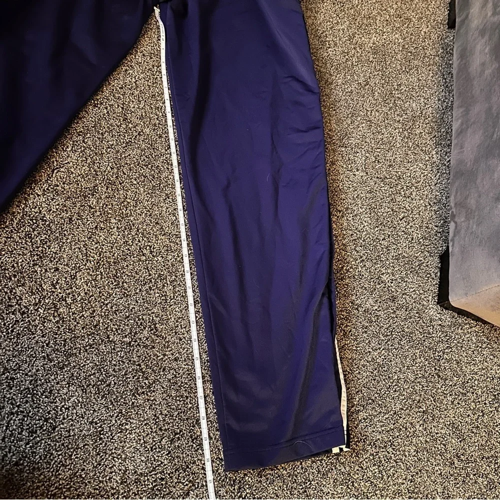 Vintage Adidas Mens Blue /White Stripe Basketball Joggers XXL Tear Away Warmups